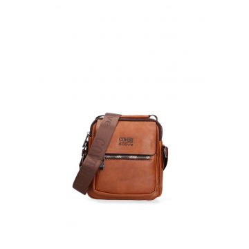 Geanta crossbody din piele ecologica Erevan - Maro scortisoara