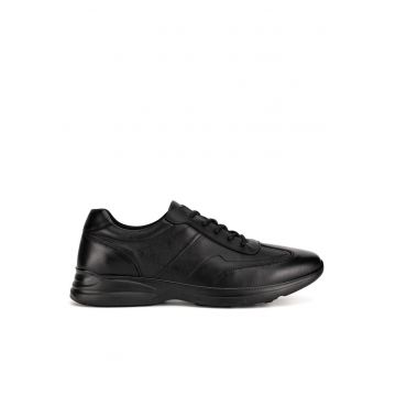 Ghete barbati -  piele naturala - negru