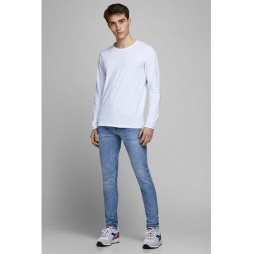 Jack&Jones - Blugi skinny Liam - Alb murdar/Albastru deschis