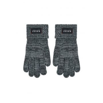 Manusi barbatesti - 50% poliester - 45% acril - 5% lana - negre - gri - L