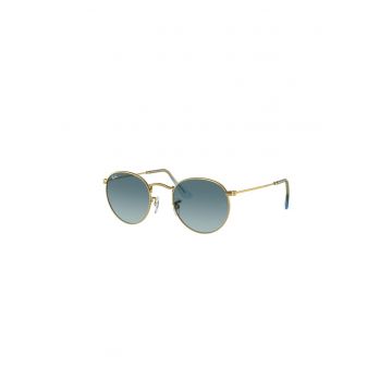Ochelari de soare dreptunghiulari unisex 22 - Auriu/Albastru inchis