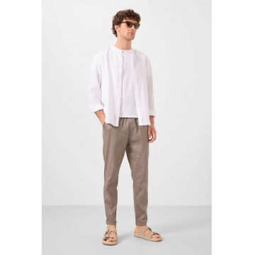 Pantaloni - Barbati - Chino TOMMY pentru barbati din gabardina cu croiala dreapta - Bej Natural - Bej