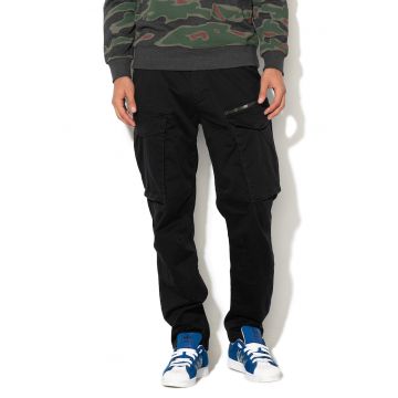 Pantaloni cargo conici Rovic - Negru