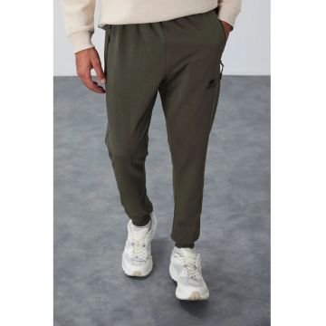 Pantaloni de trening - Barbati - Pantaloni de trening TOMMY pentru barbati cu buzunar cu fermoar - Verde - Verde masliniu
