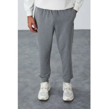 Pantaloni de trening - Barbati - Pantaloni de trening TOMMY pentru barbati din fleece uni - Gri - Gri