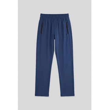 Pantaloni de trening - Pantaloni de trening cu croiala dreaptafsa - Bleumarin