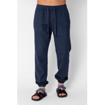 Pantaloni lungi din IN cu elastic si snur Navy 21825 - Bleumarin