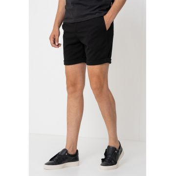 Pantaloni scurti cu talie elastica - Negru