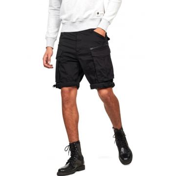 Pantaloni scurti pentru barbati -  Bumbac/Elastan - Negru -