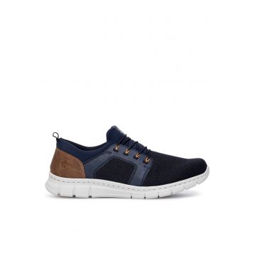 Pantofi barbati -  B7796-14 - albastru inchis - material sintetic -