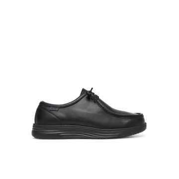 Pantofi barbati -  Black S1040 - piele naturala - semighete