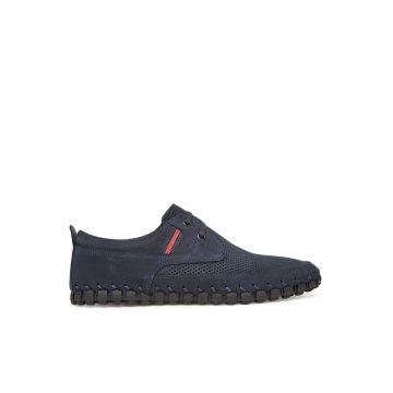 Pantofi barbati -  pantofi - piele naturala - 98987 - Albastru