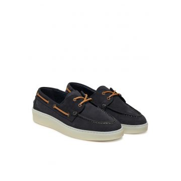 Pantofi barbati -  piele naturala - albastri