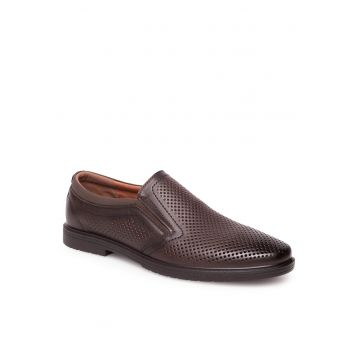 Pantofi barbati -  piele naturala - maro -