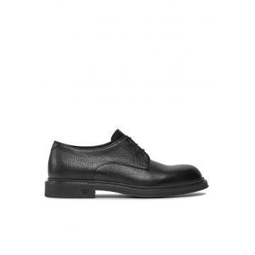 Pantofi barbati -  piele naturala - negru -