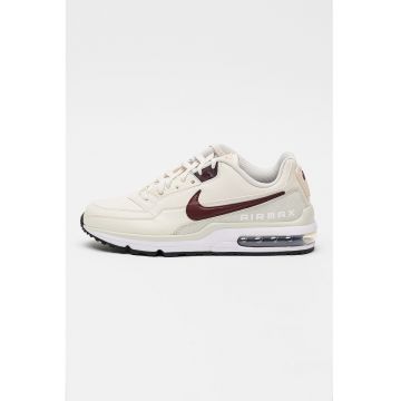 Pantofi sport Air Max din piele ecologica cu logo - Alb fildes/Visiniu inchis