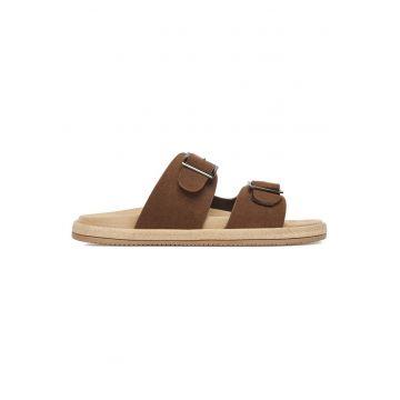 Papuci barbati -  textil maro