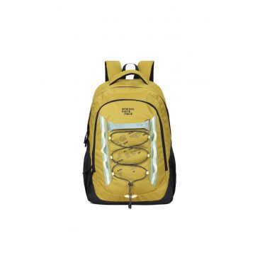 Rucsac textil cu buzunare pentru sticla de apa - Galben