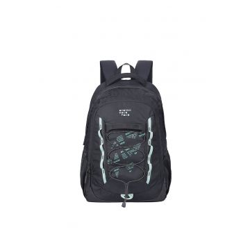 Rucsac textil cu buzunare pentru sticla de apa - Negru