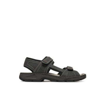 Sandale barbatesti  gri - textil - sistem inchidere Velcro - Gri