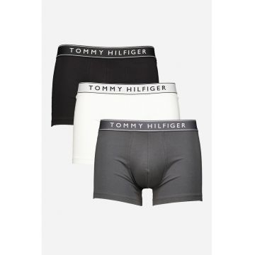 Set de boxeri din amestec de bumbac cu logo - 3 perechi - Alb/Negru/Gri antracit