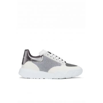 Sneakers barbati -  Off-White Court Trainer - Alb/Negru/Argintiu
