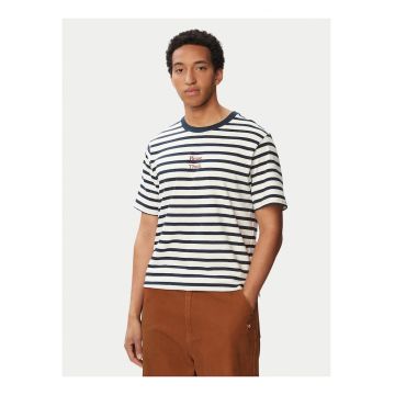 Tricou Barbatesc -  Albastru - Dungi - Bumbac organic