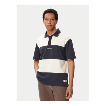 Tricou barbati -  bleumarin - dungi - bumbac organic