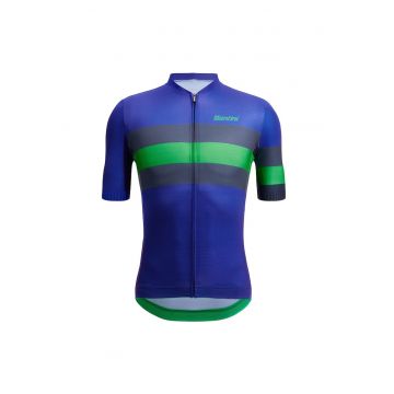 Tricou ciclism barbati  Eco Sleek Bengal - Verde/Albastru