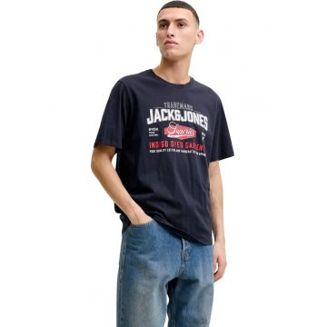 Tricou JACK &JONES Logo O-Neck SN 63005 - Albastru inchis