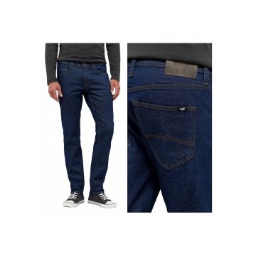 Blugi Barbati -  Oregon Slim - Marime W32-L32 - Albastru - Slim Fit - Bumbac - Design Clasic Casual - Lungi - Ideal Pentru Uz Zilnic