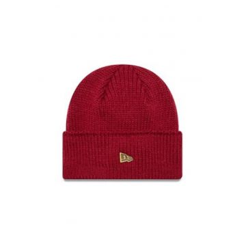 Caciula barbati -  Wide Cuff Beanie - rosu - material sintetic
