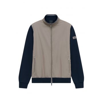 Geaca de tranzitie -  bumbac - bej - exterior 90% bumbac