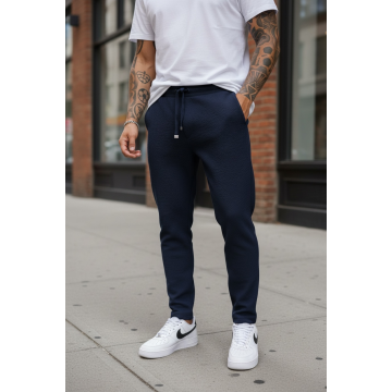 Pantaloni barbati casual bleumarin  3001