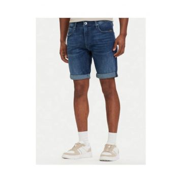 Pantaloni scurti barbati -  albastru - bumbac - croiala regular fit