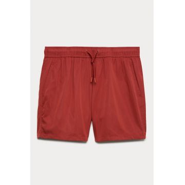 Pantaloni scurti de baie din material cu uscare rapida - Rosu inchis