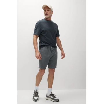 Pantaloni scurti relaxed fit din bumbac - Gri antracit