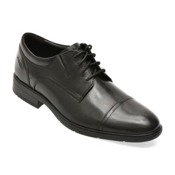 Pantofi eleganti CLARKS negri, STEACAP, din piele naturala