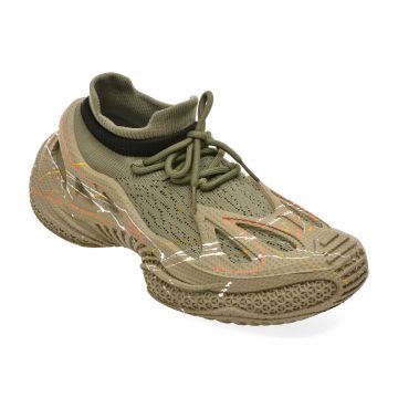 Pantofi sport BITE THE BULLET kaki, M1516, din material textil