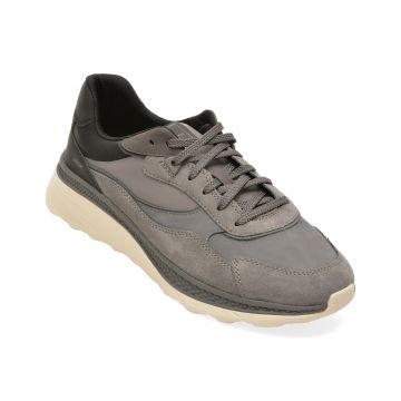 Pantofi sport GEOX gri, U65HUA, din piele ecologica