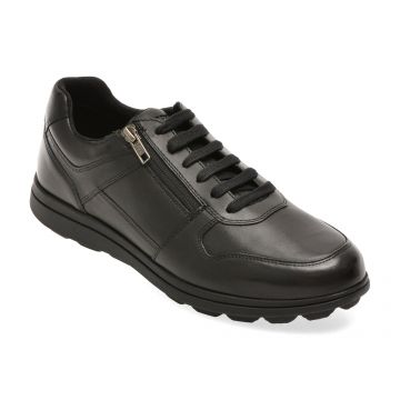 Pantofi sport GEOX negri, U46GRA, din piele naturala