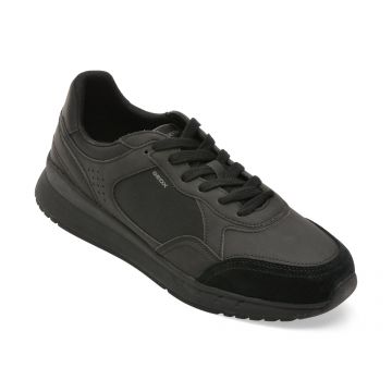 Pantofi sport GEOX negri, U65LCB, din piele ecologica