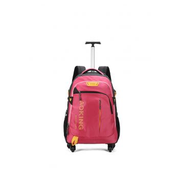 Rucsac unisex cu roti - Fucsia