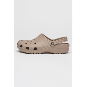 Saboti slingback cu model unisex Classic Roomy - Maro taupe