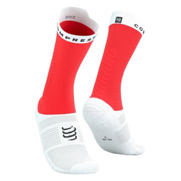 Sosete compresie ciclism  Pro Racing v4.0 Bike SS 2025 - Rosu/Alb