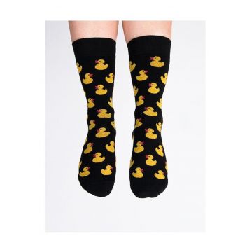 Sosete funny cu ratuste  Duck In Black - Negru