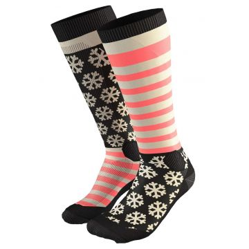 Sosete schi  FT Graphic - Negru/Roz