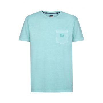 Tricou barbati  albastru bumbac - Turcoaz