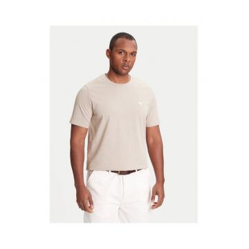 Tricou barbati -  bumbac - bej - model clasic -