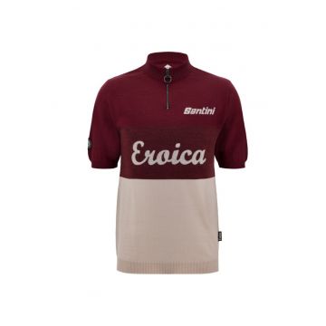 Tricou ciclism barbati  Eroica Vento - Visiniu/Bej